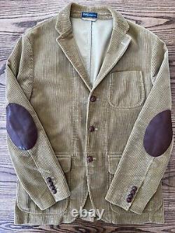 Vintage 90s Polo Ralph Lauren Men's Corduroy Leather Elbow Patches Blazer 42R