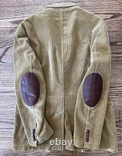Vintage 90s Polo Ralph Lauren Men's Corduroy Leather Elbow Patches Blazer 42R