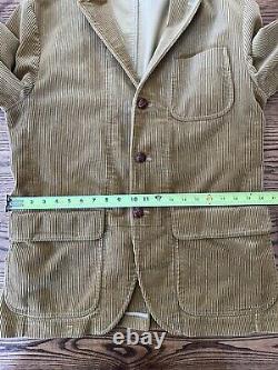 Vintage 90s Polo Ralph Lauren Men's Corduroy Leather Elbow Patches Blazer 42R