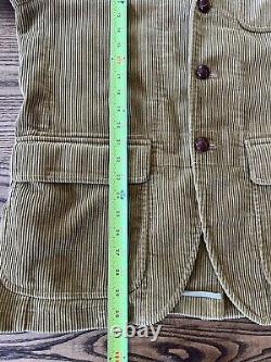 Vintage 90s Polo Ralph Lauren Men's Corduroy Leather Elbow Patches Blazer 42R