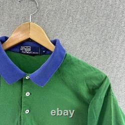 Vintage 90s Polo Ralph Lauren Mens Shirt XL Colorblock Geometric Multi Rare Logo