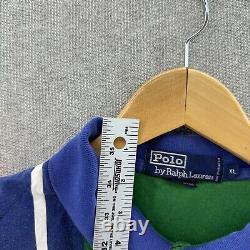 Vintage 90s Polo Ralph Lauren Mens Shirt XL Colorblock Geometric Multi Rare Logo