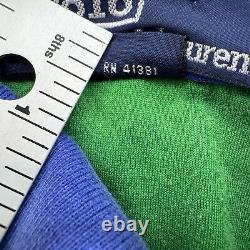 Vintage 90s Polo Ralph Lauren Mens Shirt XL Colorblock Geometric Multi Rare Logo