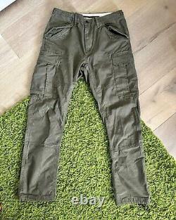 Vintage 90s Polo Ralph Lauren Military Cargo Pants 31 x 30 Olive Faded