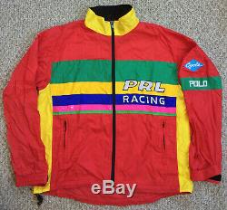 Vintage 90s Polo Ralph Lauren PRL Racing Cycle Jacket XL Sport Bear 92 Beach