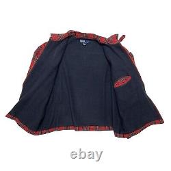Vintage 90s Polo Ralph Lauren Plaid Harrington Jacket XL Lined Tartan Full Zip