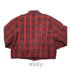 Vintage 90s Polo Ralph Lauren Plaid Harrington Jacket XL Lined Tartan Full Zip