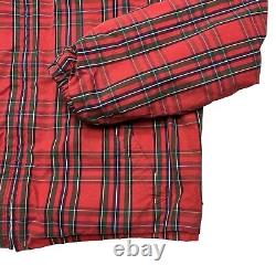 Vintage 90s Polo Ralph Lauren Plaid Harrington Jacket XL Lined Tartan Full Zip