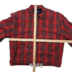 Vintage 90s Polo Ralph Lauren Plaid Harrington Jacket XL Lined Tartan Full Zip