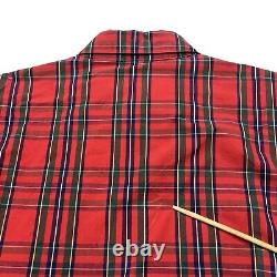 Vintage 90s Polo Ralph Lauren Plaid Harrington Jacket XL Lined Tartan Full Zip