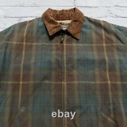 Vintage 90s Polo Ralph Lauren Plaid Wax Jacket Size S Cotton