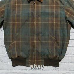 Vintage 90s Polo Ralph Lauren Plaid Wax Jacket Size S Cotton