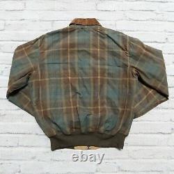 Vintage 90s Polo Ralph Lauren Plaid Wax Jacket Size S Cotton