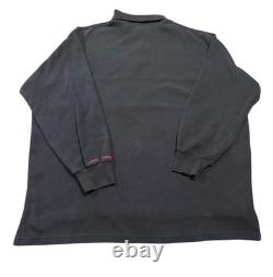 Vintage 90s Polo Ralph Lauren Rl 2000 Spellout Pullover Shirt Black USA XL