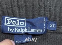 Vintage 90s Polo Ralph Lauren Rl 2000 Spellout Pullover Shirt Black USA XL