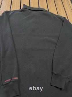 Vintage 90s Polo Ralph Lauren Rl 2000 Spellout Pullover Shirt Black USA XL
