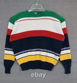 Vintage 90s Polo Ralph Lauren Sailing Striped Sweater Color Block CP RL-92 XL