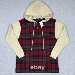 Vintage 90s Polo Ralph Lauren Shirt Medium Thermal Henley Hoodie USA DEADSTOCK