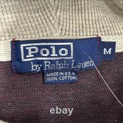 Vintage 90s Polo Ralph Lauren Shirt Medium Thermal Henley Hoodie USA DEADSTOCK