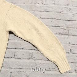 Vintage 90s Polo Ralph Lauren Ski Bear Knit Sweater Size L Turtleneck Rare