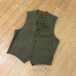 Vintage 90s Polo Ralph Lauren Sportsman Mens Chestnut Canvas Vest Size M