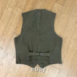 Vintage 90s Polo Ralph Lauren Sportsman Mens Chestnut Canvas Vest Size M