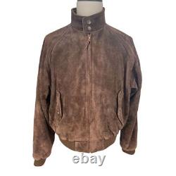 Vintage 90s Polo Ralph Lauren Suede Leather Bomber Jacket Men's Medium AC