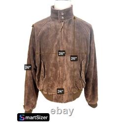 Vintage 90s Polo Ralph Lauren Suede Leather Bomber Jacket Men's Medium AC