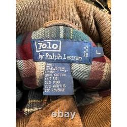 Vintage 90s Polo Ralph Lauren Suede Leather Bomber Jacket Men's Medium AC