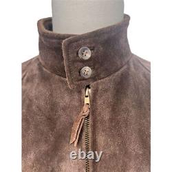 Vintage 90s Polo Ralph Lauren Suede Leather Bomber Jacket Men's Medium AC