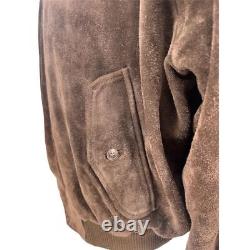 Vintage 90s Polo Ralph Lauren Suede Leather Bomber Jacket Men's Medium AC