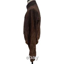 Vintage 90s Polo Ralph Lauren Suede Leather Bomber Jacket Men's Medium AC