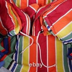 Vintage 90s Polo Sport Jacket Mens Large Ralph Lauren Stripe Parka Rare Sail USA