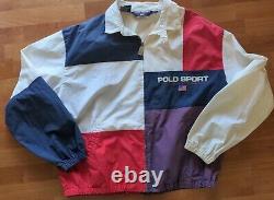 Vintage 90s Polo Sport Ralph Lauren Color Block Men Size XL