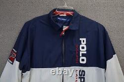 Vintage 90s Polo Sport Ralph Lauren Spell Out Logo Jacket Size L
