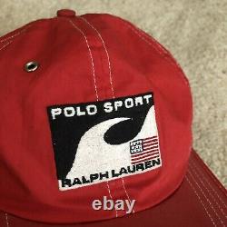 Vintage 90s Polo Sport Ralph Lauren Wave Sailing Embroidered Strap Hat