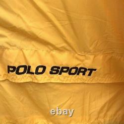 Vintage 90s Polo Sport Ralph Lauren Yellow Spell Out Jacket Mens Large