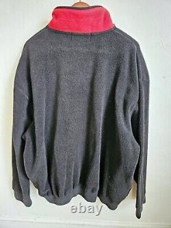 Vintage 90s Polo Sport USA Flag Quarter-Zip Ralph Lauren Fleece Sweater XL Minty