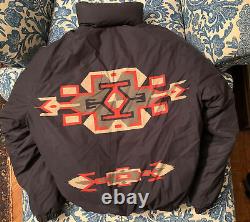 Vintage 90s Ralph Lauren Polo Country Aztec Indian Navajo Puffer Jacket Medium