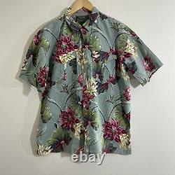 Vintage 90s Ralph Lauren Polo Country Floral Hawaiian Tropical Shirt RARE Large