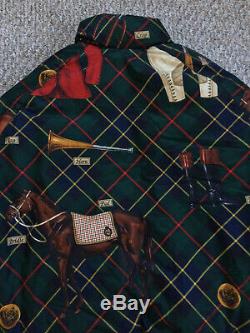 Vintage 90s Ralph Lauren Polo Equestrian Down Jacket Bear Ski Wing USA Sport