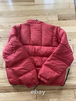 Vintage 90s Ralph Lauren Polo Sport Down Puffer Jacket Red Collapsable NEAR MINT