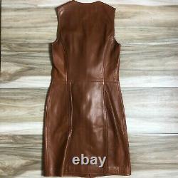 Vintage 90s Ralph Lauren Polo Sport Sample Womens Leather Dress