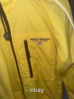 Vintage 90s polo sport ralph lauren jacket yellow