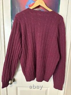 Vintage Burgundy Polo Ralph Lauren Cashmere Sweater Size Large
