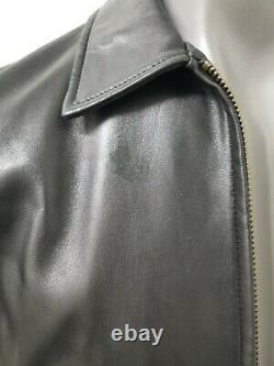 Vintage Genuine Polo Ralph Lauren Soft Leather Jacket Black Size Small