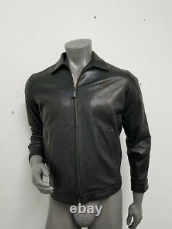 Vintage Genuine Polo Ralph Lauren Soft Leather Jacket Black Size Small