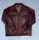 Vintage Mens Polo Ralph Lauren Jacket Coat Leather Brown Size L
