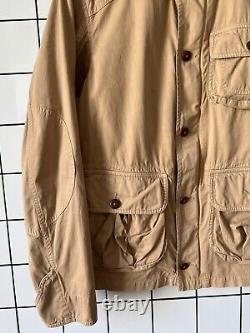 Vintage Mens POLO RALPH LAUREN Jacket Work Utility Cargo Chore Coat Beige Size S