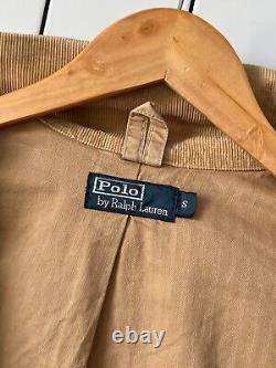 Vintage Mens POLO RALPH LAUREN Jacket Work Utility Cargo Chore Coat Beige Size S